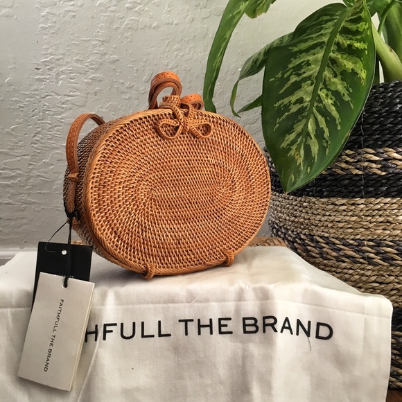 Faithfull the Brand Handbags - Faithfull the Brand Nala Rattan Crossbody NWT